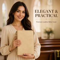 Housse de Bible en tissu pour femmes avec poignée, grande pochette de transport zippée pour Bible