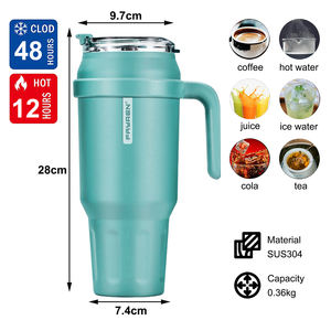 Fayren 40oz Tumbler with Handle and Straw Leak Proof Insulated Tumblers for Water, Iced Tea or <b>Coffee</b> - Product Image 5