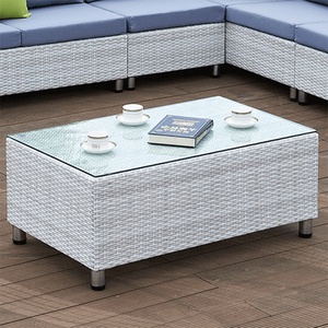 canapé de <span class=keywords><strong>salon</strong></span> en osier en forme de L canapé de <span class=keywords><strong>jardin</strong></span> extérieur sectionnel en rotin <span class=keywords><strong>aluminium</strong></span> ensemble avec une chaise longue - Product Image 6