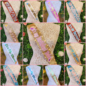 Su misura festa di compleanno stola regalo di raso LED fascia si accende la fascia del mio compleanno - Product Image 2