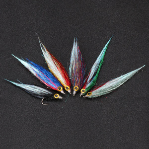 Umpan Buatan Ikan Kecil Ice Silk Mino, Umpan Keras, Pita, Pengikat Tangan, Kail Wol, Baja Anti Karat, Ikan Predator, Bass Hijau, Sedikit Hijau - Product Image 4