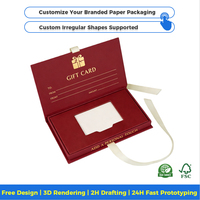 Caja de Embalaje de Cartón Impermeable Personalizada para Tarjetas de Crédito con Esponja para Tarjetas de Pago, Chip EMV, Estampado UV