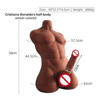 Dildo réaliste en forme de torse masculin pour femmes, énorme pénis en TPE doux au toucher, jouet sexuel demi-corps pour masturbation féminine