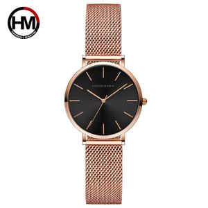 Orologio da donna all'ingrosso <span class=keywords><strong>in</strong></span> <span class=keywords><strong>acciaio</strong></span> inossidabile impermeabile di marca 30M da polso impermeabile Logo personalizzato Oem analogico giappone Movt nuovo Design femminile - Product Image 5