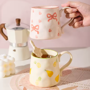 Mug en céramique mignon, tasse à eau esthétique, grande capacité, tasse en céramique - Product Image 1
