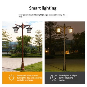 <span class=keywords><strong>Lampadaire</strong></span> solaire IP65 en acrylique pour jardin, 3 mètres, style chinois, pour aménagement extérieur - Product Image 4