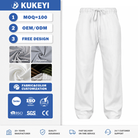 Celana Linen Pria Ringan Bernapas Berkualitas Tinggi Peringkat Teratas Grosir, Celana Pantai Musim Panas dengan Logo Custom untuk Pakaian Pria