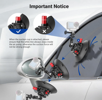 NEEWER Support à ventouse métallique de 15,2 cm (6 pouces) avec rotule et bras magique pour pare-brise de voiture, tableau de bord, avec montures 1/4" et 3/8" ARRI pour appareil photo, téléphone et caméra d'action