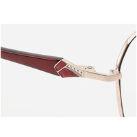 Montures de lunettes optiques élégantes en métal hexagonal irrégulier, branches en acétate de luxe, lunettes de vue tendance