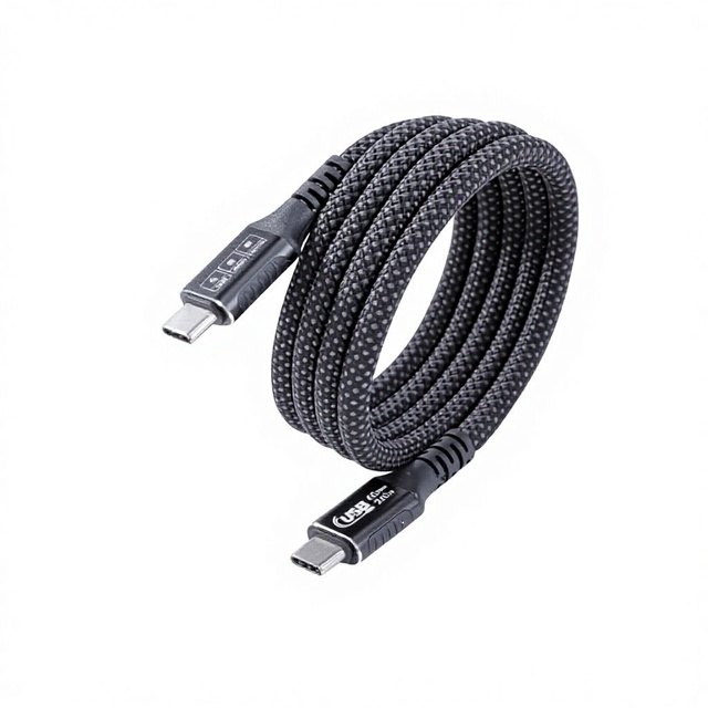 USB 4.0 Type-C Magnetic Braided Data Cable 40G Speed 8K Video 240W Fast Charging Screen Mirroring for Mobile Phone