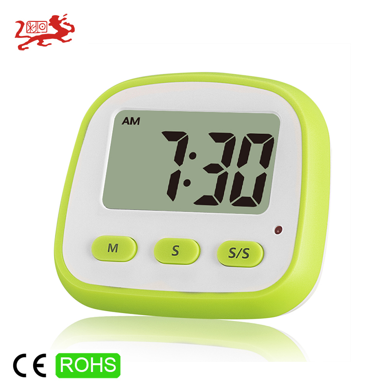 Современный Маленький милый будильник с ЖК-дисплеем 12 часов и 24 часов, цифровой таймер обратного отсчета для кухни