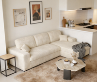 Ensemble de canapés modulaires modernes pour salon, canapé sectionnel en velours côtelé compressé pour la vente en gros