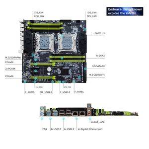 पंडाल नए E-ATX X99-DD31 पीसी किट सक्रिय शीतलन x99 मेनबोर्ड डुअल इनटेल एक्स 5 2696 v3 कॉम्बो 8x <span class=keywords><strong>ddr3</strong></span> डुअल cppsx99 मदरबोर्ड - Product Image 4