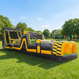 WINSUN - Circuito de Obstáculos Inflable para Adultos y Niños con Tobogán, Material de PVC Impermeable, Capacidad de 300 kg - Product Image 1