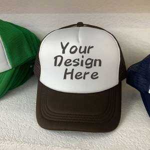 Gorra Trucker de Espuma Lisa de Perfil Medio-Alto Personalizada, Gorra Trucker de Malla Profesional en Blanco para Impresión a Granel con Visera para Hombre - Product Image 3