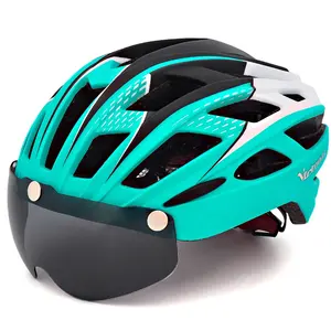 VICTGOAL公路头盔内护目镜热卖轻质微壳设计自行车mtb成人青少年儿童骑行头盔