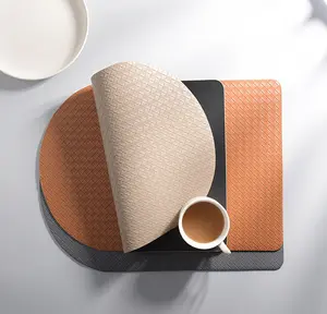 Factory Leather Woven Placemats Wholesale Tableware Pad For Dining Table