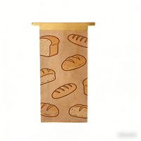 Sac en papier kraft réutilisable, écologique, imprimé flexo sur mesure, pour boulangerie, boulangerie-pâtisserie, supermarché et emballage promotionnel