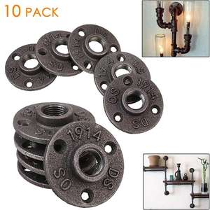 1/2 dökme demir boru zemin flanş gri & siyah kumlanmış yüzey BSPP/BSPT/NPT konuları için Retro endüstriyel Steampunk mobilya - Product Image 2