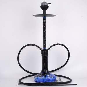 Vente directe d'usine de chichas en aluminium à double tube en stock, grande taille ajourée tricolore, adaptées aux chichas - Product Image 4