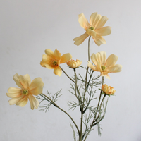 Fleurs Cosmos artificielles Gerbera 4 têtes Fleur de soie Chrysanthème pour la décoration intérieure