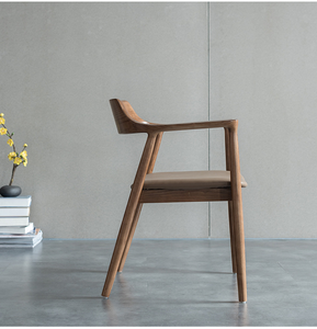 <span class=keywords><strong>Chaise</strong></span> de salle à manger <span class=keywords><strong>en</strong></span> bois massif au <span class=keywords><strong>design</strong></span> moderne, revêtement <span class=keywords><strong>en</strong></span> cuir, durable, style Hiroshima japonais, pour café, <span class=keywords><strong>en</strong></span> <span class=keywords><strong>noyer</strong></span> et frêne - Product Image 2