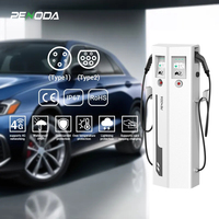 PENODA Station de recharge de voiture Wallbox 7in Fingerprint Wifi App Control Ac Ev Charger Type 2 4.3in 7in Screen Password Ev Charger