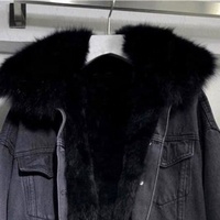 Manteau d'hiver doublé de fourrure, veste en jean pour femmes, hiver épais et chaud, ample, fermeture éclair au dos, veste en jean pour femmes, vêtements d'extérieur
