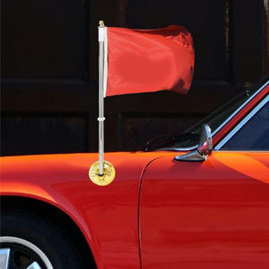 Base de mât de drapeau de voiture en acier inoxydable à ventouse sans clou et sans adhésif pour le défilé de publicité de fenêtre - Product Image 1