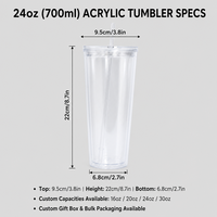 Gobelet personnalisé double paroi perforé en PS de 24 oz avec couvercle plat, type paille, bouchon de drainage compatible DIY, idéal pour l'extérieur
