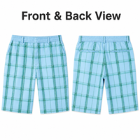 Shorts de golf pour hommes à taille élastique à carreaux personnalisés, shorts extensibles et respirants pour le golf en resort, OEM ODM, marque privée, approvisionnement en gros