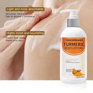 Crème éclaircissante pour <span class=keywords><strong>peau</strong></span> foncée Lotion blanchissante pour le corps au curcuma au parfum personnalisé pour élimination des taches - Product Image 3