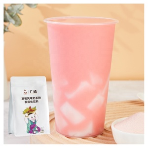 Poudre de thé au lait aux fraises-mélange instantané de thé à bulles, saveur riche, 1 kg/sac, approvisionnement en vrac, adapté aux végétaliens - Product Image 1