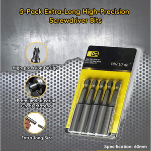 You Luke Extended <b>Bit</b> <b>Set</b> 60mm Hex Shank Steel <b>Screwdriver</b> <b>Bits</b> For Power Tools - Product Image 3