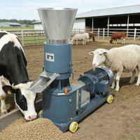 Machine à granulés d'aliments pour animaux de 600-800 kg/h, granulés d'aliments pour poulets, canards, bovins, chevaux, adaptée aux petites usines d'aliments pour animaux