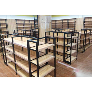 Negozio moderno scaffalatura Gondola scaffale supermercato doppia faccia scaffali in legno per negozio al dettaglio - Product Image 4