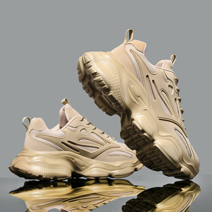Zapatos Deportivos de Moda para Hombre, Talla Grande, Estilo Caminata, Parte Superior de Malla Transpirable, Suela Ligera de EVA, Tacón Alto con Resorte Suave - Product Image 3