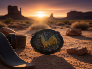 Hebilla de Cinturón Grande Plateada Estilo Alien de 4.5cm, Aleación Chapada, Estilo Occidental - Product Image 2