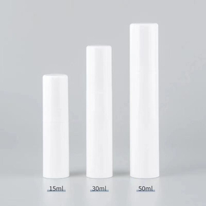 LingKa LK01 Plastic <b>Vacuum</b> Bottle 15-80ml PP White Long Neck Airless <b>Pump</b> Cylinder Shape Press Emulsion Cosmetic Filling Bottle - Product Image 6