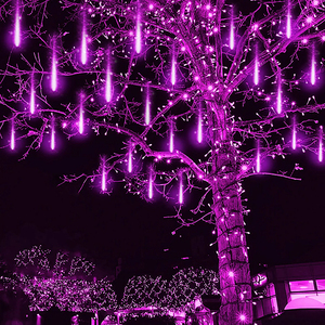 <span class=keywords><strong>Guirnalda</strong></span> impermeable 8 tubos Led lluvia de meteoritos Cadena de luz carámbano nevadas decoración de Navidad - Product Image 5