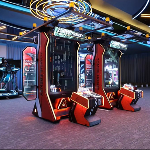 Simulador de Tiro VR Interactivo para 2 Personas con Temática de Zombis, Plataforma de Movimiento de PC de Fibra de Vidrio Resistente, 5 Juegos, Centro Comercial, Deportes - Product Image 1