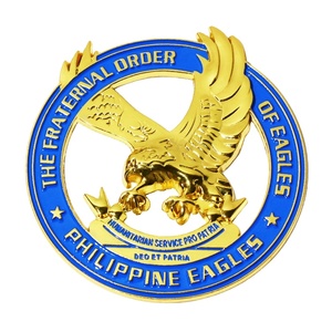 高品质圆形金属汽车标志徽章合金铭牌压铸，带服装和汽车贴纸 - Product Image 1