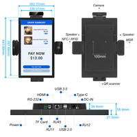 Sistema POS para Restaurante con Pantalla Táctil, Monitor Portátil de Escritorio de 27 Pulgadas, Android 14 Inteligente, 4G+64G, Full HD, Kiosco de Autoservicio