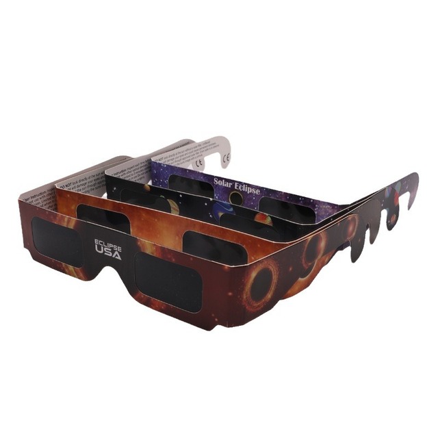 BIJIA Customized Design Solar Eclipse Viewing Paper Glasses Wholesale CE & ISO Certified Sports & Entertainment Eclipse Glasses