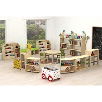 Moetry Bibliothèque pour enfants de maternelle moderne Meubles en bois massif en forme d'arbre Étagère à livres pour enfants