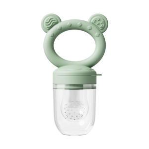 Sucette en silicone personnalisée pour bébé, tranche d'âge 0-12 mois, distributeur de fruits frais avec motif animal de dessin animé, anneau de dentition en maille pour nourrisson - Product Image 4