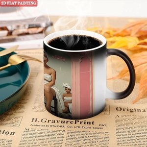 Frosted Black Mug 11oz <b>Ceramic</b> Heat Sensitive Custom Printing <b>Cup</b> - Product Image 5