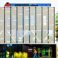 Panneau mural perforé en aluminium, revêtement poudré, léger, écran personnalisé Alumtimes