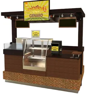 Mostrador comercial para centro comercial, nuevo diseño, quiosco de crepé para comida, donut, churros, diseño para tienda de alimentos, diseño interior