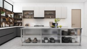 Fabricación Personalizada de Mesas de Isla Modulares de Alta Calidad para Cocinas Pequeñas, Gabinetes Contemporáneos de Madera - Product Image 4